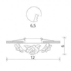 Встраиваемый светильник с цветочками Fragile A5260PL-1SA Arte Lamp