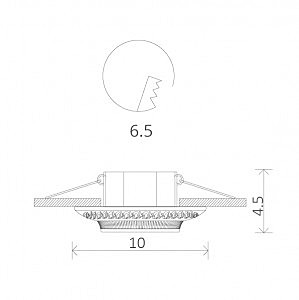 Встраиваемый светильник с узорами Occhio A5280PL-1AB Arte Lamp