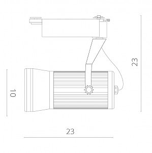 Трековый светильник Arte Lamp Track Lights A6330PL-1BK