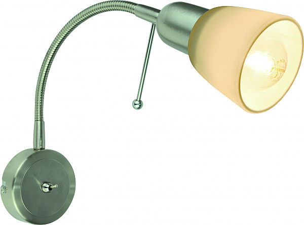 Настенное бра с выключателем Arte Lamp Lettura A7009AP-1SS
