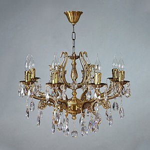 Подвесная хрустальная люстра Ferro Ambiente 8828/8 AB Tear drop