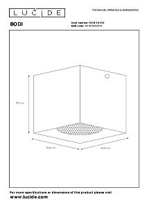 Накладной светильник Lucide Bodi 09101/01/31