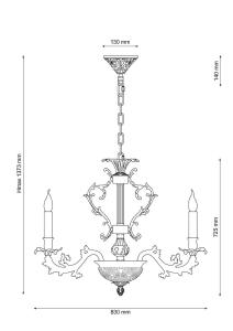 Люстра многоярусная Firrnze FIRENZE 1780.15.3 antique gold Lucia Tucci