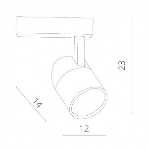 Трековый светильник Arte Lamp Attento A5750PL-1BK