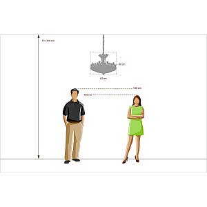 Подвесная хрустальная люстра Лаура MW Light 345010814