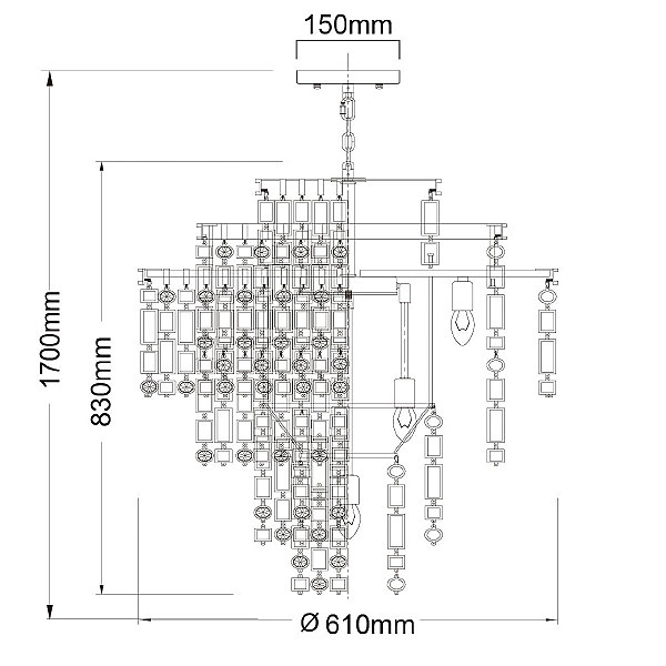 Подвесная хрустальная люстра Марокко MW Light 185010913