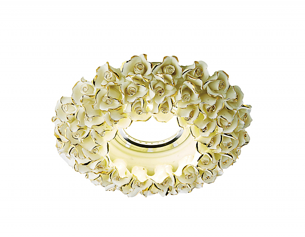 Встраиваемый светильник с цветочками Design D5505 W/G Ambrella