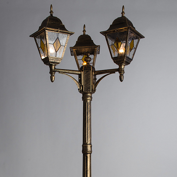 Столб фонарный уличный Arte Lamp BERLIN A1017PA-3BN