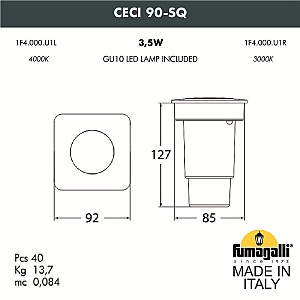 Уличный встраиваемый Fumagalli Ceci 1F4.000.000.LXU1L