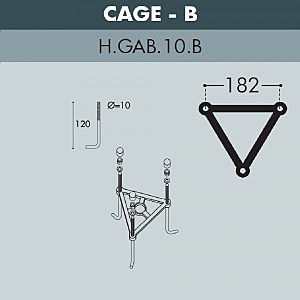 Столб фонарный уличный Fumagalli Rut E26.156.S31.BXF1R