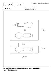 Настенное бра Lucide Ovalis 12219/02/31