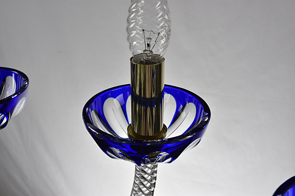 Подвесная люстра Bohemia 1309 1309/5/165 Ni Cl/Clear-Blue/H-1H