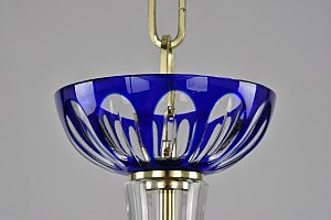 Подвесная люстра Bohemia 1309 1309/5/165 Ni Cl/Clear-Blue/H-1H