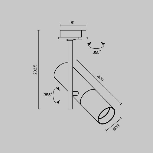 Трековый светильник Maytoni Elti Unity TR005-1-GU10-B