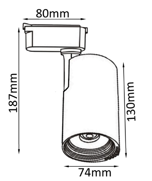 Трековый светильник Crystal Lux Clt 0.11 CLT 0.31 007 20W BL