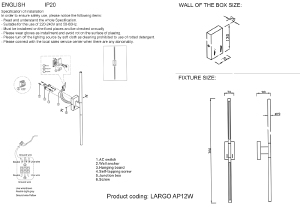 Настенное бра Crystal Lux Largo LARGO AP12W BLACK