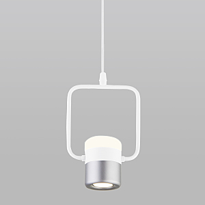 Светильник подвесной Eurosvet Oskar 50165/1 LED белый/серебро 9W