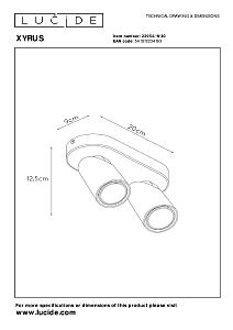Светильник спот Lucide Xyrus 23954/11/30