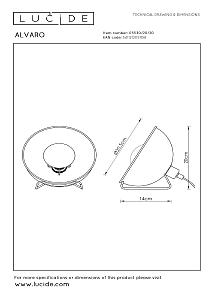 Настольная лампа Lucide Alvaro 05530/20/30