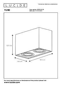 Накладной светильник Lucide Tube 22953/02/30