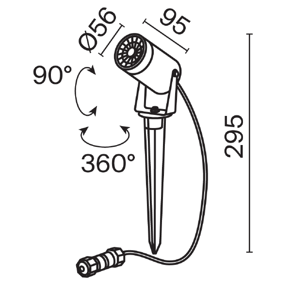 Грунтовый светильник Maytoni Scope O025FL-01B