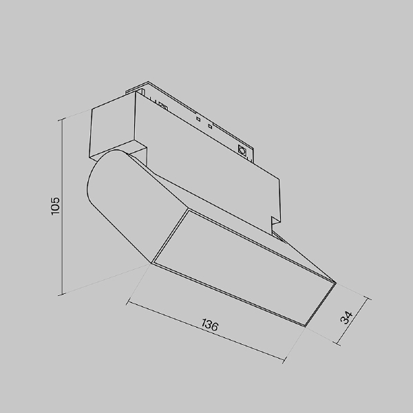 Трековый светильник Maytoni Basis Rot Gravity TR013-2-10W4K-B