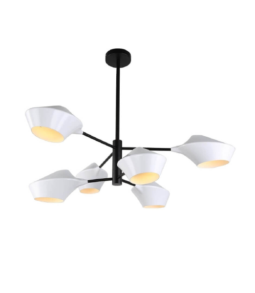 Люстра на штанге Lumina Deco LDP 6037-6 WT+BK