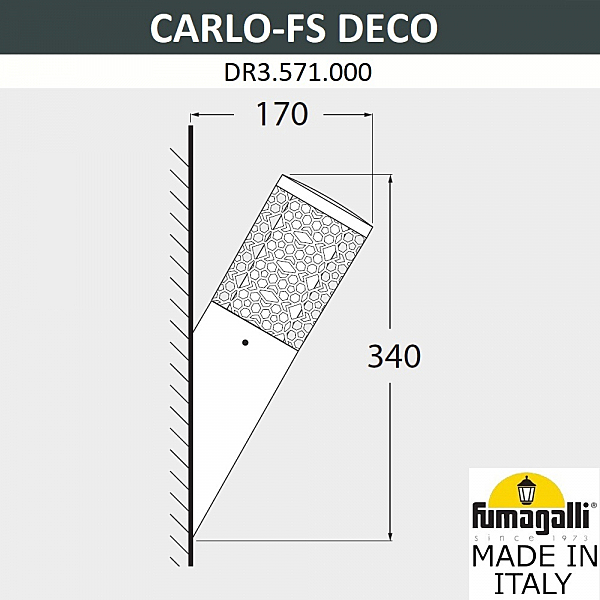 Уличный настенный светильник Fumagalli Carlo Deco DR3.571.000.AXU1L