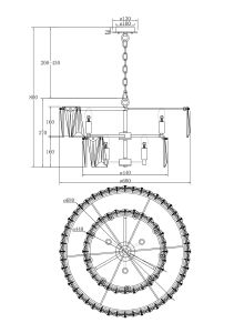 Подвесная люстра Maytoni Puntes MOD043PL-12G