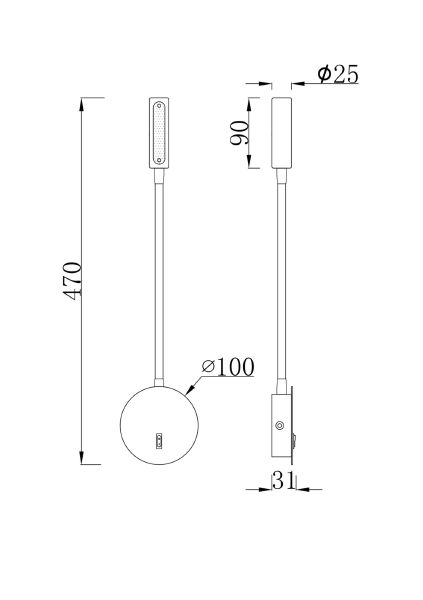 Настенное светодиодное бра Maytoni Stem C035WL-L3MG3K