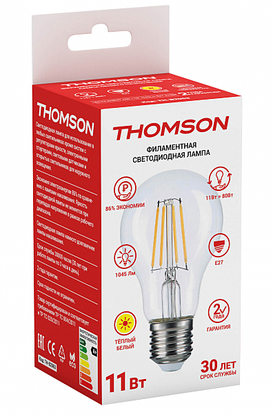 Светодиодная лампа Thomson Filament A60 TH-B2063