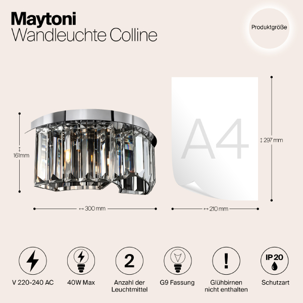 Настенное бра Maytoni Colline MOD083WL-02CH