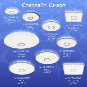 Светильник потолочный Citilux Старлайт Смарт CL703A10G