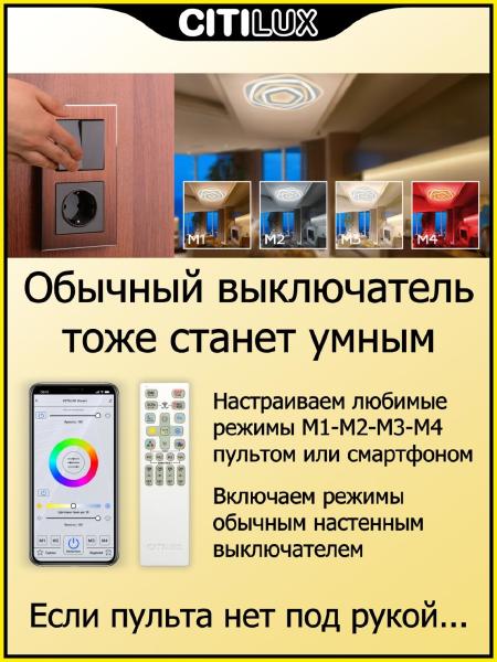 Потолочная люстра Citilux Триест Смарт CL737A35E