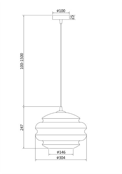 Светильник подвесной Maytoni Ruche P079PL-01BL