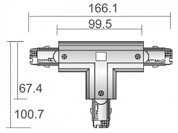 Т-Соединитель для 3-х фазной системы Deko-Light D Line 710032