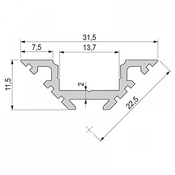 Профиль угловой Deko-Light AV-04-12 970410