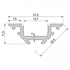 Профиль угловой Deko-Light AV-04-12 970410