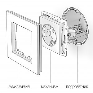 Розетка Werkel W1171011/ Розетка с заземлением (шампань)