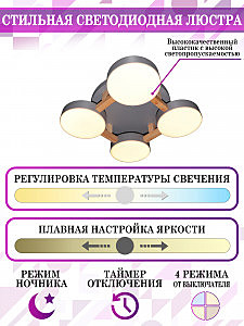 Потолочная люстра Natali Kovaltseva LED LED LAMPS 81326