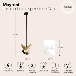 Светильник потолочный Maytoni Giro MOD095PL-02BS