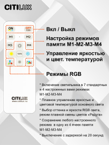 Светильник потолочный Citilux Астрон CL733480G