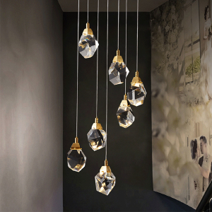 Светильник подвесной Delight Collection Crystal rock MD-020B-7 gold