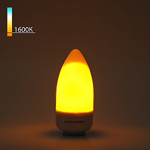 Светодиодная лампа  Elektrostandard Лампа BLE1436 3W E14 имитация пламени 3 режима E14 3Вт 1600