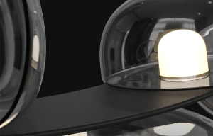 Светильник подвесной Crystal Lux Bosque BOSQUE SP7 L3000 BLACK/TRANSPARENT