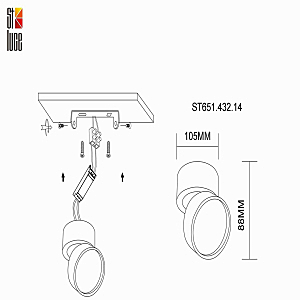 Накладной светильник ST Luce ST651 ST651.432.14