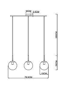 Светильник подвесной Arte Lamp Volare A1915SP-3AB