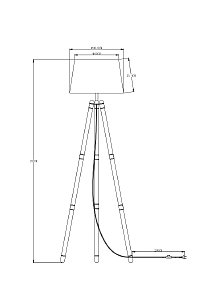 Торшер Arte Lamp Wasat A4023PN-1CC