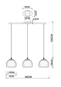 Светильник подвесной Arte Lamp Rastaban A7984SP-3CC