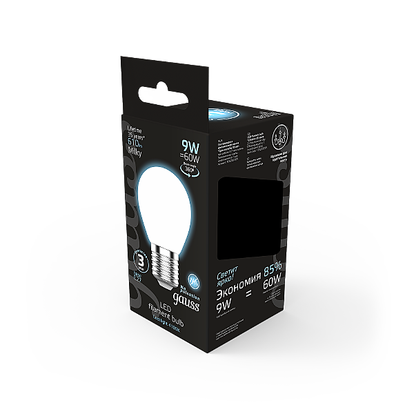 Светодиодная лампа Gauss Filament Шар 105202209
